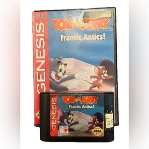 Tom Jerry Frantic Antics Sega Genesis Game Cartridge‎ Case Game Only No Manual